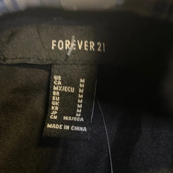 Forever 21 Black Checkered Cropped Blazer - Picture 2 of 10